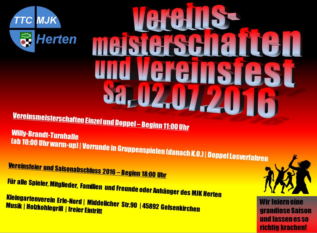 Saisonabschluss und Vereinsmeisterschaften 2016